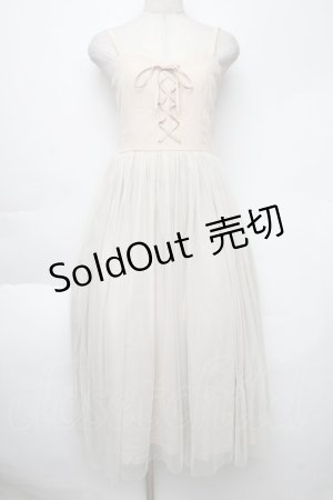画像: F&A / レースアップチュールキャミワンピース  キナリ S-25-12-02-034-LO-OP-HR-ZS