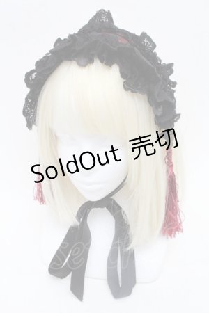 画像: Ozz oneste / チャイナデザインタッセルヘッドドレス  黒×ボルドー S-25-12-02-005-OO-AC-HR-ZS