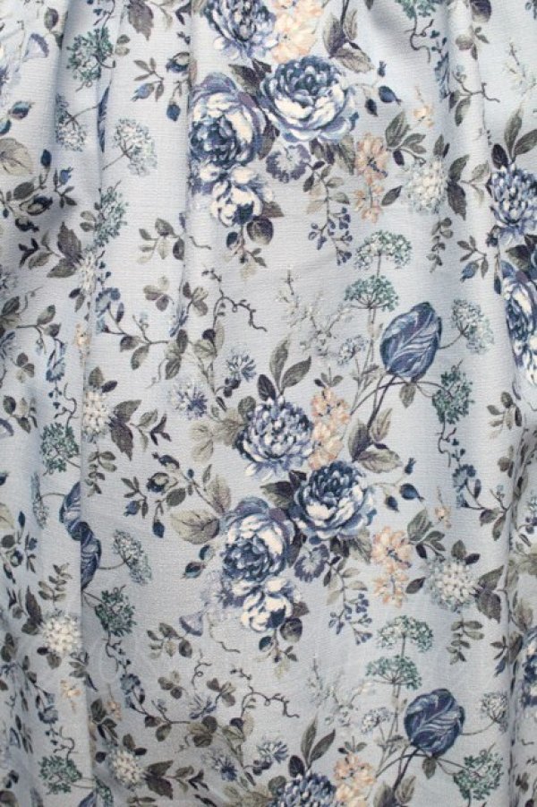 画像3: axes femme / ロマンティックローズ柄ジャンパースカート  サックス S-25-12-02-039-AX-OP-AS-ZS (3)