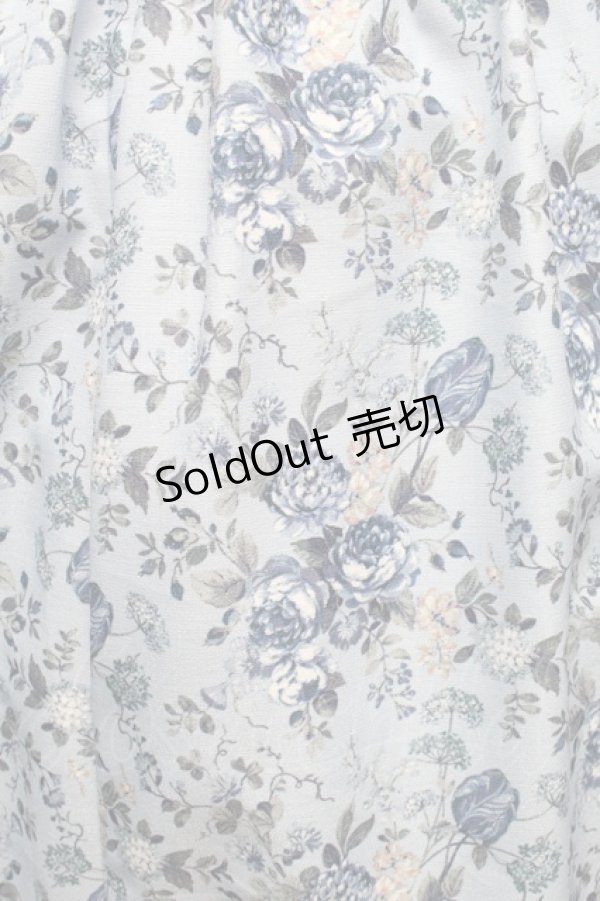 画像3: axes femme / ロマンティックローズ柄ジャンパースカート  サックス S-25-12-02-039-AX-OP-AS-ZS (3)