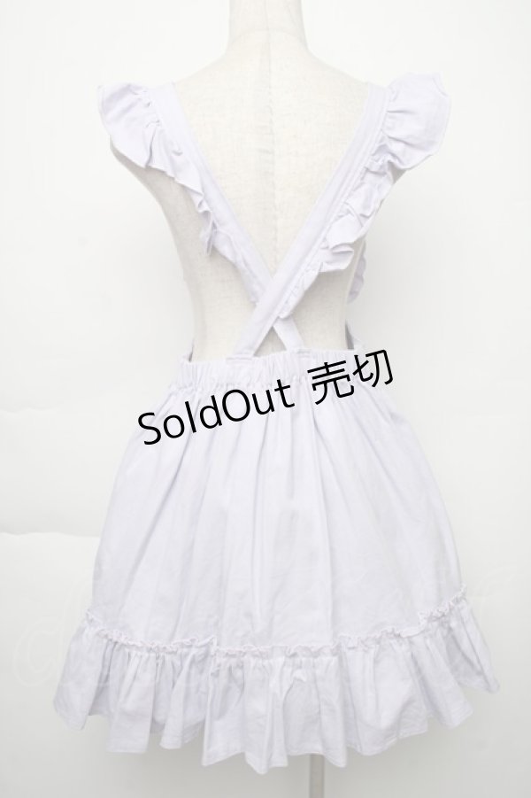 画像2: Nile Perch / フリルジャンパースカート<BIGワッペン>  ラベンダー S-25-12-02-042-LO-OP-HR-ZS (2)