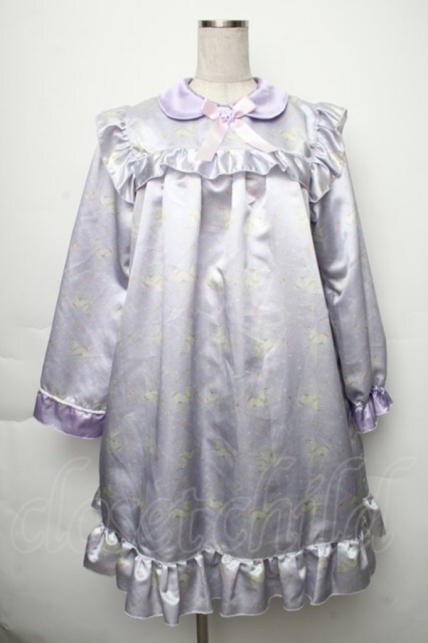 画像1: Nile Perch / ユニコーンptAラインワンピース  ラベンダー S-25-12-02-043-LO-OP-HR-ZS (1)