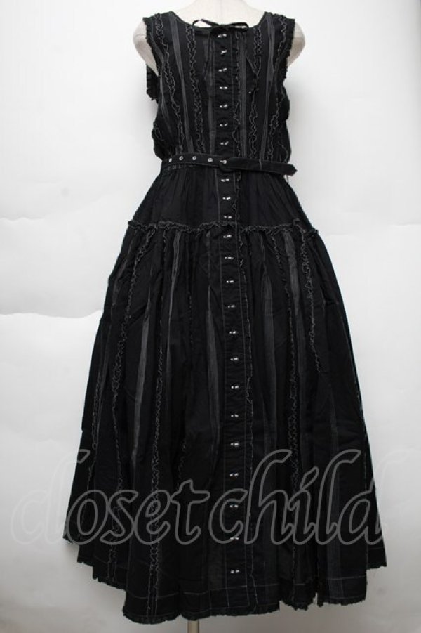 画像1: PINK HOUSE / ノースリーブワンピース  黒 S-25-12-02-046-LO-OP-HR-ZS (1)