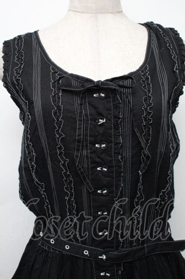 画像3: PINK HOUSE / ノースリーブワンピース  黒 S-25-12-02-046-LO-OP-HR-ZS (3)