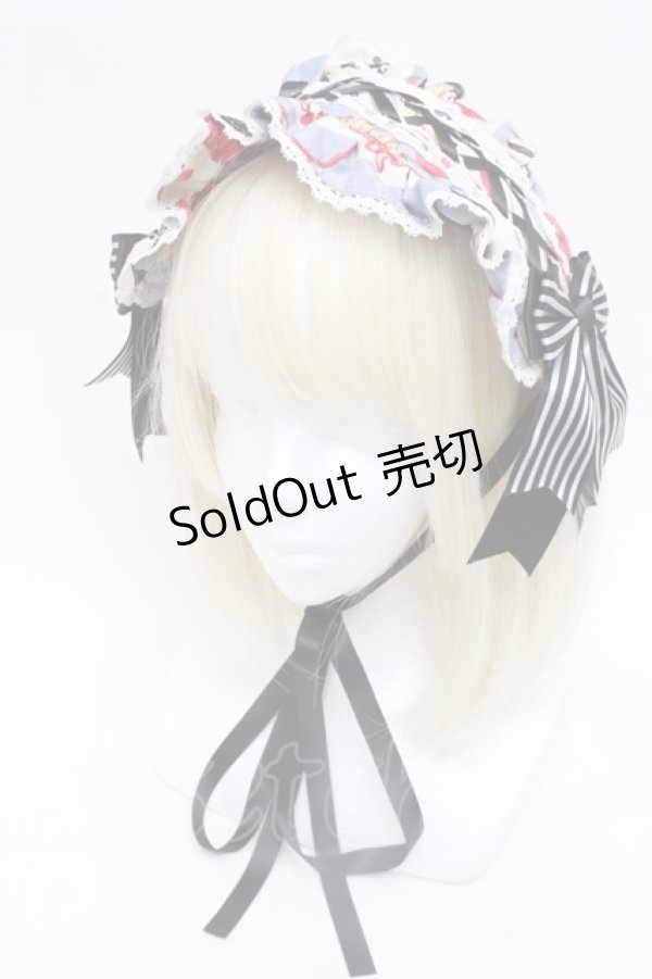 画像1: metamorphose / Wonder Card Alice あみあげヘッドドレス  サックス S-25-12-02-006-ME-AC-HR-ZS (1)