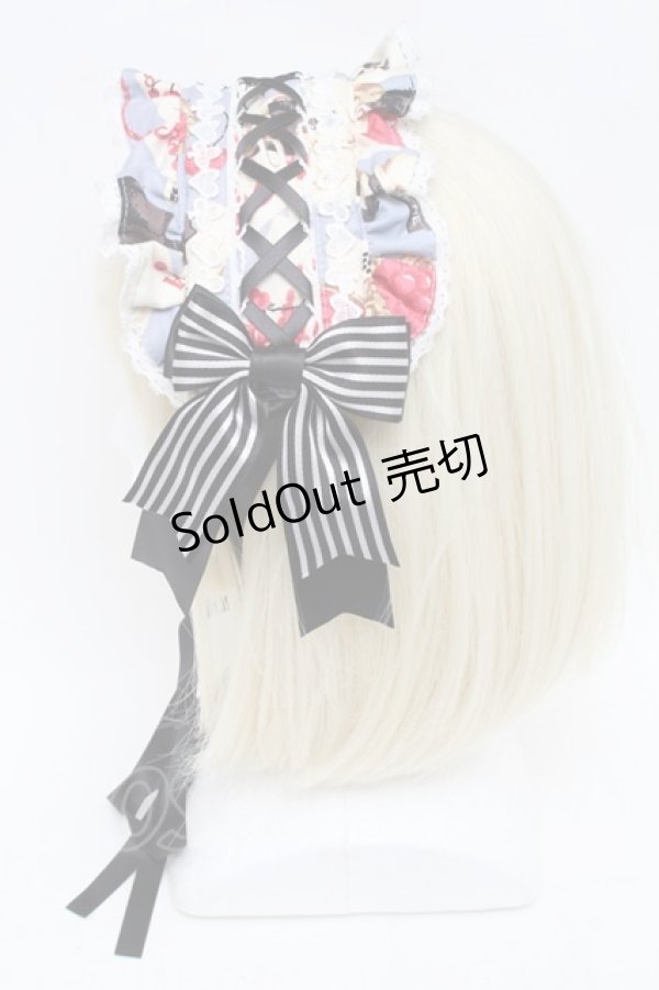 画像2: metamorphose / Wonder Card Alice あみあげヘッドドレス  サックス S-25-12-02-006-ME-AC-HR-ZS (2)