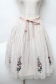 画像1: an another angelus / フラワー刺繍チュールスカート  ベージュ S-25-12-02-050-CA-SK-HR-ZS (1)