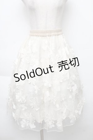 画像: LOLITA / 花デザインオーガンジースカート  キナリ S-25-12-02-051-LO-SK-HR-ZS