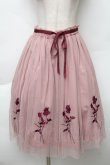 画像1: an another angelus / ローズ刺繍チュールスカート  ピンク S-25-12-02-053-CA-SK-HR-ZS (1)