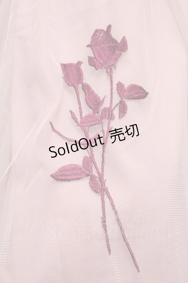 画像3: an another angelus / ローズ刺繍チュールスカート  ピンクS-25-12-02-053-CA-SK-HR-ZT587 (3)