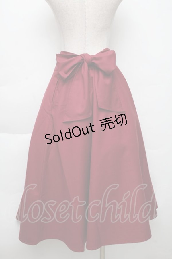 画像2: F&A / コルセットベルト2wayフレアースカート  ワイン S-25-12-02-055-LO-SK-HR-ZS (2)