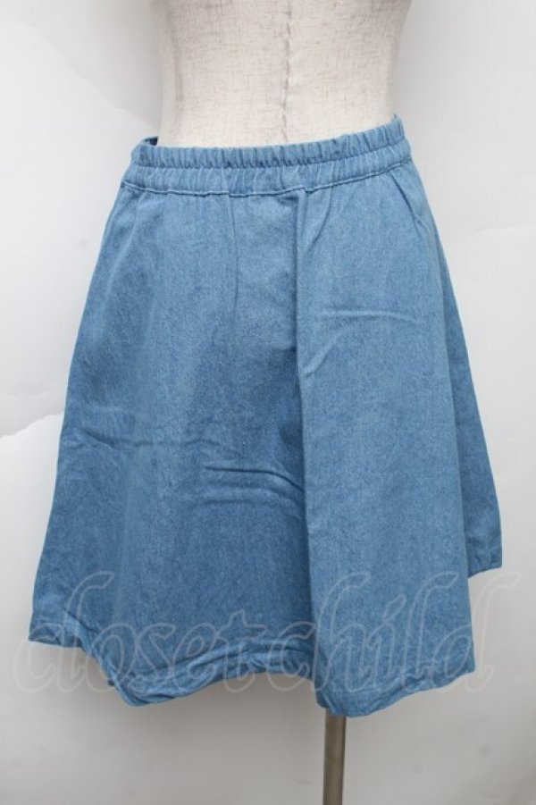 画像2: F i.n.t / レースアップデニムスカート  ブルー S-25-12-02-057-CA-SK-HR-ZT517 (2)