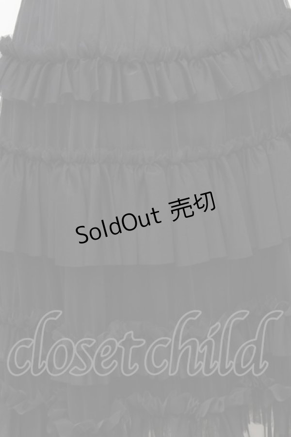 画像3: axes femme / フリルチュールティアードスカート  黒 S-25-12-02-058-AX-SK-AS-ZS (3)