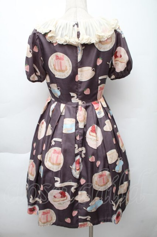 画像2: Leur Getter / Strawberry Party袖付ワンピース  ダークグレー S-25-12-02-060-LU-OP-HR-ZS (2)