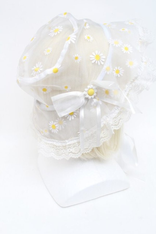 画像3: Nile Perch / マーガレットチュールハット  白 S-25-12-02-007-LO-AC-HR-ZS (3)