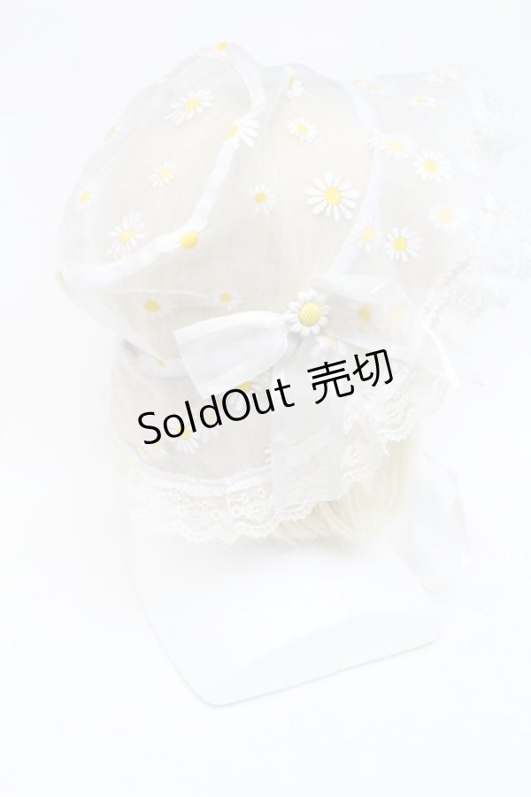 画像3: Nile Perch / マーガレットチュールハット  白 S-25-12-02-007-LO-AC-HR-ZS (3)