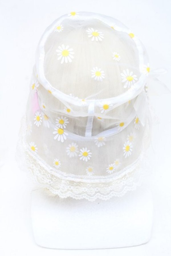 画像4: Nile Perch / マーガレットチュールハット  白 S-25-12-02-007-LO-AC-HR-ZS (4)