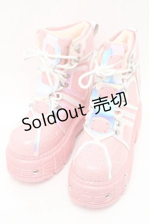 画像: ANTHONY WANG / 厚底スニーカー 25.5 ピンク S-25-12-02-016-PU-SH-HR-ZS