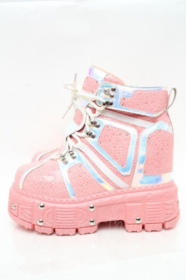 画像3: ANTHONY WANG / 厚底スニーカー 25.5 ピンク S-25-12-02-016-PU-SH-HR-ZS (3)