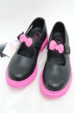 画像1: Dr.Martens （Getta Grip） / ハローキティ メリージェーン UK6 25~25.5 黒ｘピンク S-25-12-02-020-PU-SH-HR-ZS (1)
