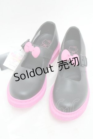 画像: Dr.Martens （Getta Grip） / ハローキティ メリージェーン UK6 25~25.5 黒ｘピンク S-25-12-02-020-PU-SH-HR-ZS
