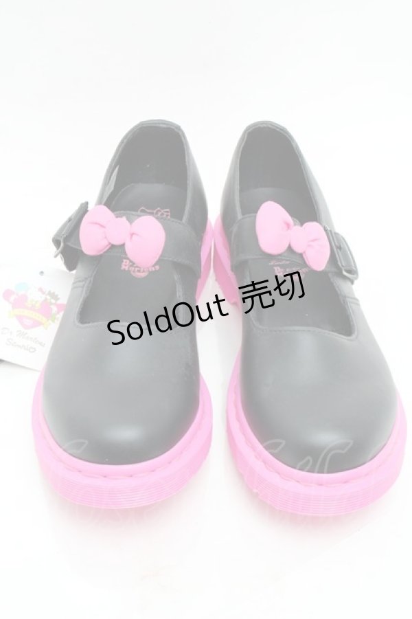画像2: Dr.Martens （Getta Grip） / ハローキティ メリージェーン UK6 25~25.5 黒ｘピンク S-25-12-02-020-PU-SH-HR-ZS (2)