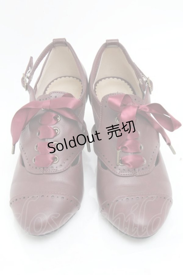 画像2: ALICE and the PIRATES / クラシカルコンビパンプス  ボルドー S-25-12-02-021-PA-SH-HR-ZS (2)