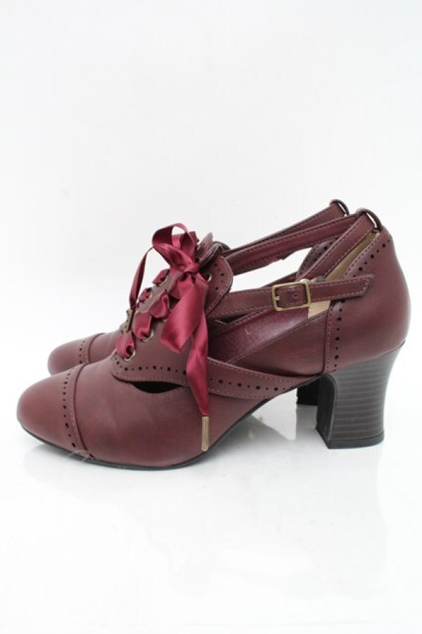 画像3: ALICE and the PIRATES / クラシカルコンビパンプス  ボルドー S-25-12-02-021-PA-SH-HR-ZS (3)