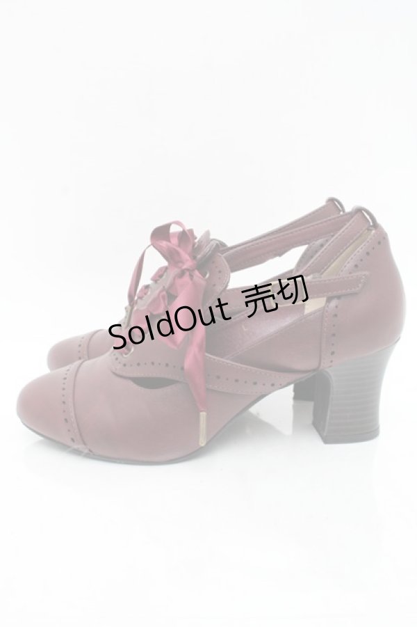 画像3: ALICE and the PIRATES / クラシカルコンビパンプス  ボルドー S-25-12-02-021-PA-SH-HR-ZS (3)