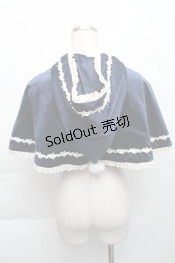 画像2: Miss Point（海外ロリータブランド） / Harvest ケープ  ネイビー S-25-12-04-038-EL-BL-HR-ZS (2)