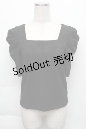 画像: LOLITA / リブニット  黒 S-25-12-04-039-LO-BL-HR-ZS