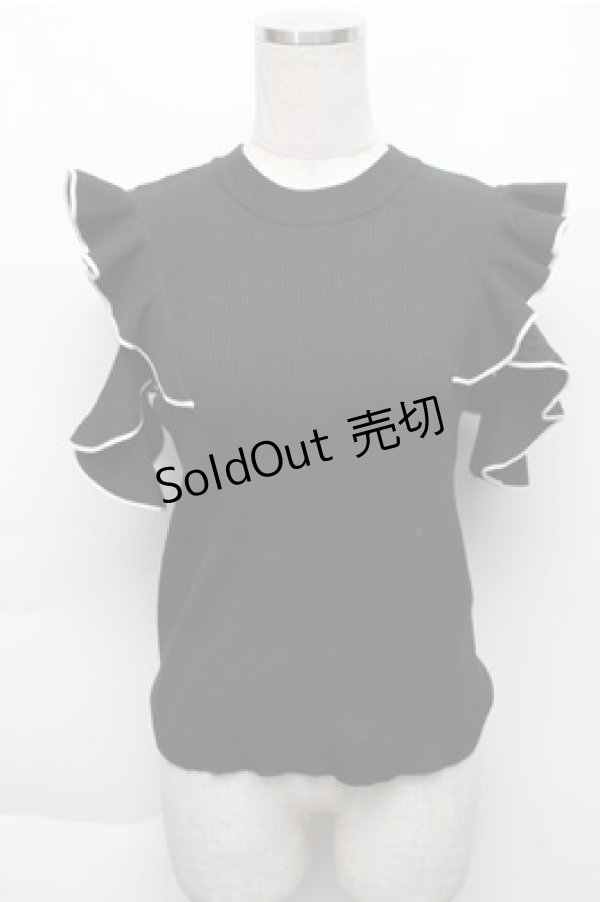 画像1: LOLITA / リブニット  黒 S-25-12-04-040-LO-BL-HR-ZS (1)