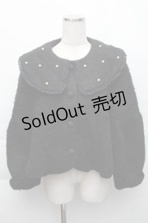 画像: Maria pipi / パールカラーふわふわシャギーコート  黒 S-25-12-04-042-EL-CO-AS-ZS