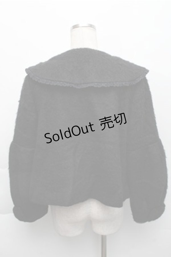 画像2: Maria pipi / パールカラーふわふわシャギーコート  黒 S-25-12-04-042-EL-CO-AS-ZS (2)