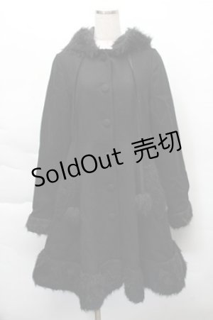 画像: PUTUMAYO / うさ耳コート  黒 S-25-12-04-043-PT-CO-AS-ZS