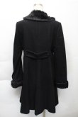 画像2: Jane Marple / ファー襟つきコート  黒 S-25-12-04-044-JM-CO-HR-ZS (2)