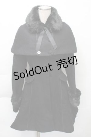画像: GOTH / ケープ付ロングコート  黒 S-25-12-04-045-GO-TO-HR-ZS