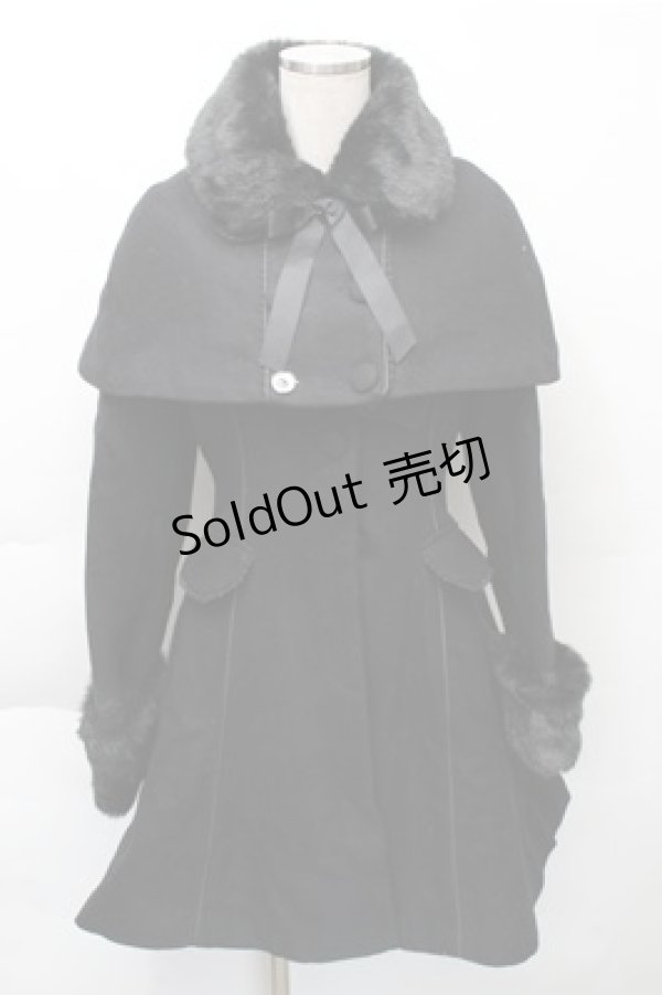 画像1: GOTH / ケープ付ロングコート  黒 S-25-12-04-045-GO-TO-HR-ZS (1)
