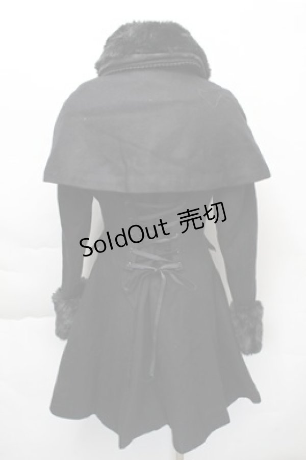 画像2: GOTH / ケープ付ロングコート  黒 S-25-12-04-045-GO-TO-HR-ZS (2)