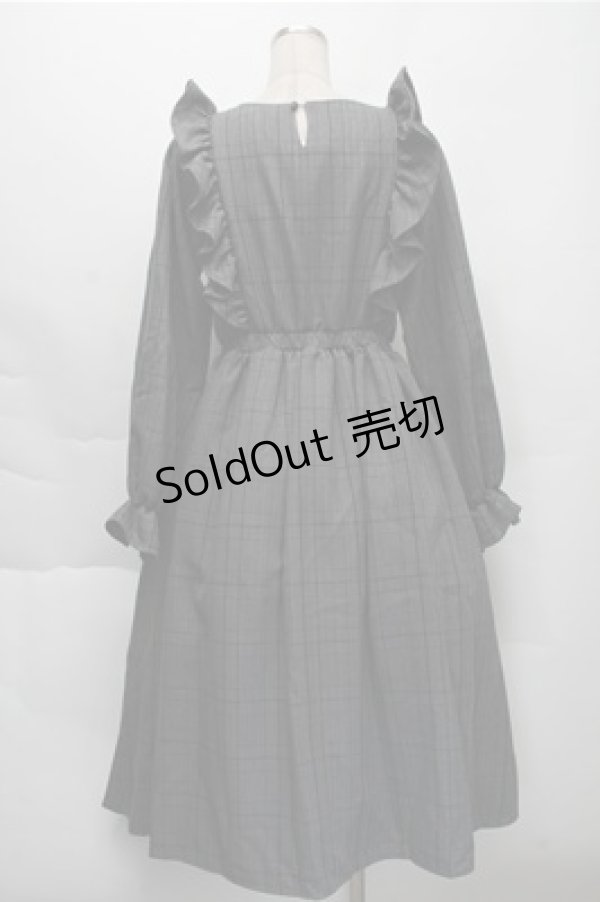画像2: m petit by misako / チェック長袖ワンピース  グレー S-25-12-04-047-LO-OP-HR-ZS (2)