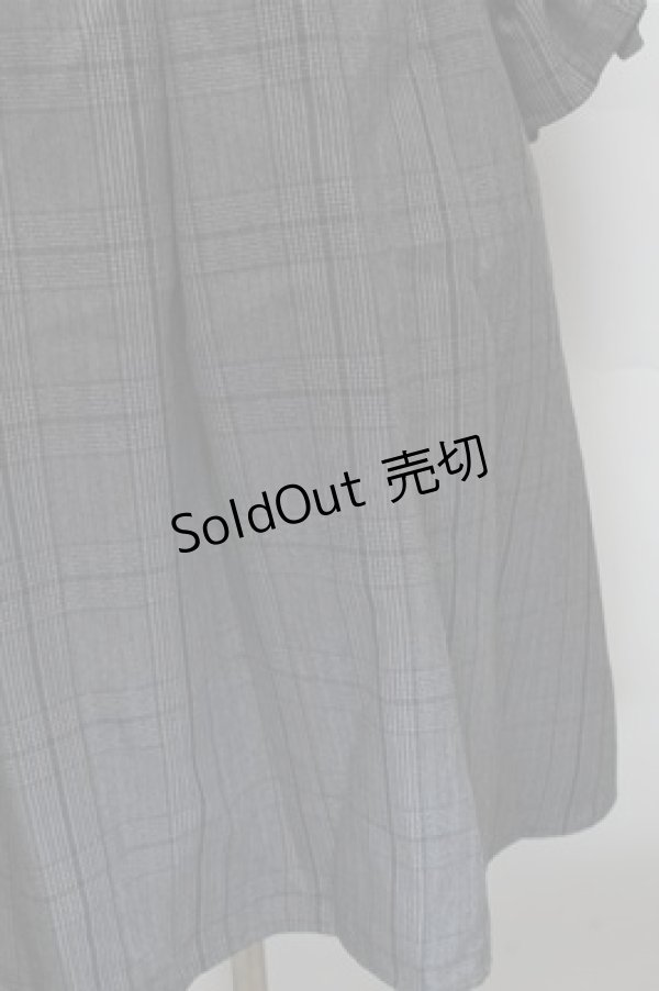 画像3: m petit by misako / チェック長袖ワンピース  グレー S-25-12-04-047-LO-OP-HR-ZS (3)