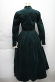 画像2: 中国ロリータ / 別珍レースワンピース  グリーン S-25-12-04-048-LO-OP-HR-ZS (2)