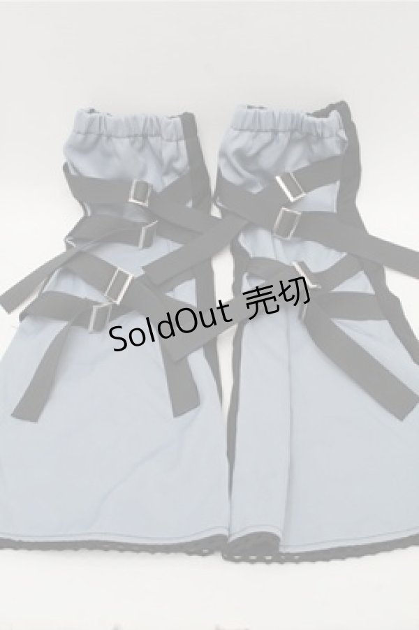画像1: PUNK / バイカラーレッグカバー  黒ｘブルー S-25-12-04-007-PU-ZA-HR-ZS (1)