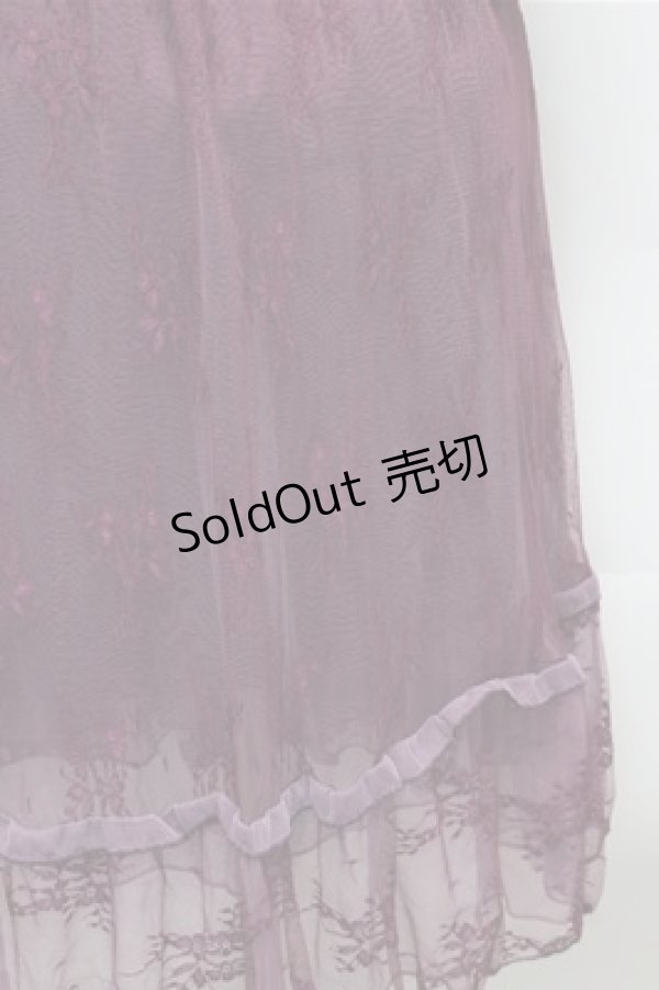 画像3: axes femme / レース切り替えヨークワンピース  パープル S-25-12-04-049-AX-OP-HR-ZS (3)