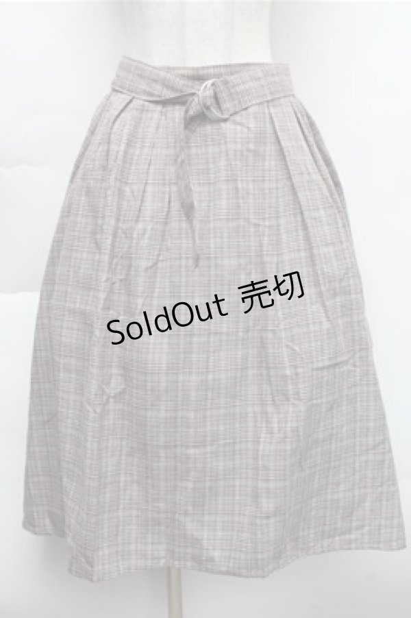 画像1: axes femme / チェックスカート  ブラウン S-25-12-04-060-AX-SK-HR-ZS (1)