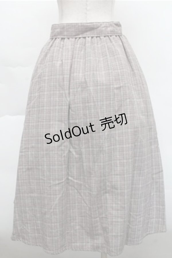 画像2: axes femme / チェックスカート  ブラウン S-25-12-04-060-AX-SK-HR-ZS (2)