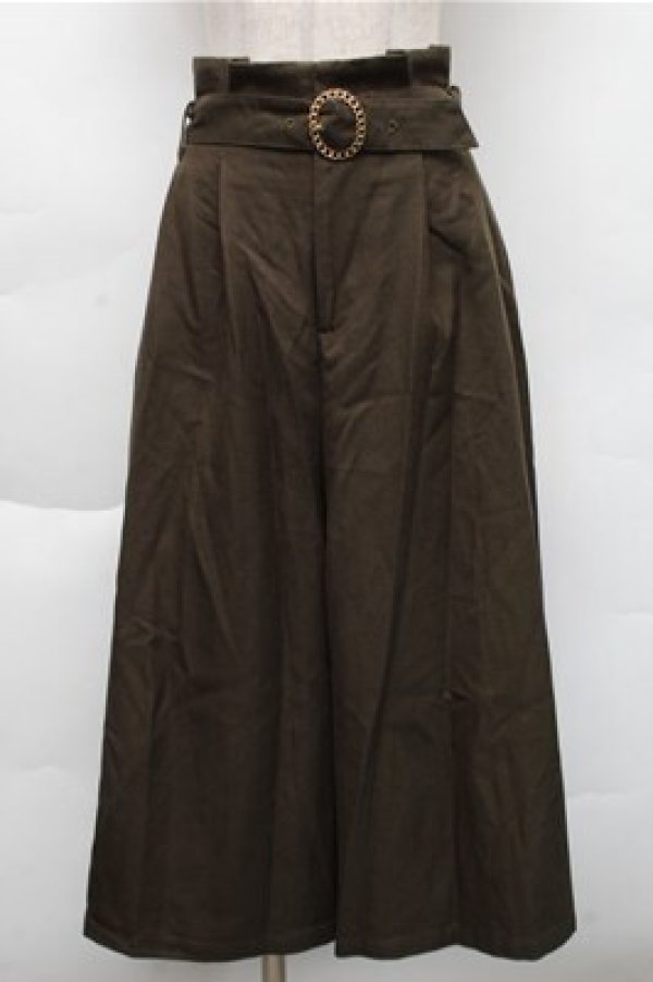 画像1: an another angelus / チェーンバックルロングキュロット  カーキ S-25-12-04-064-CA-PA-HR-ZT517 (1)