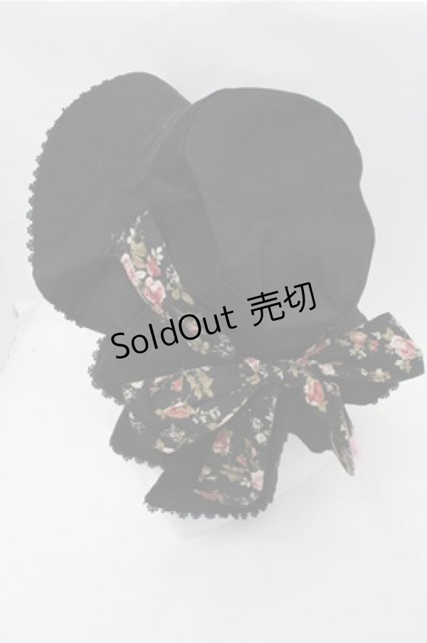 画像3: axes femme / BackフリルUVハット  黒 S-25-12-04-011-AX-CO-HR-ZS (3)