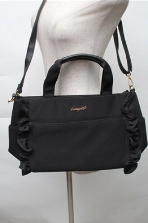 画像: LODISPOTTO / フリルトートバッグ  黒 S-25-12-04-016-LO-BG-HR-ZS