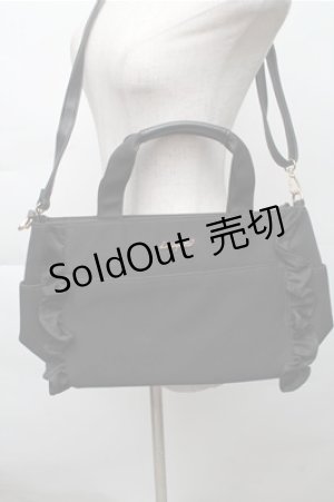 画像: LODISPOTTO / フリルトートバッグ  黒 S-25-12-04-016-LO-BG-HR-ZS
